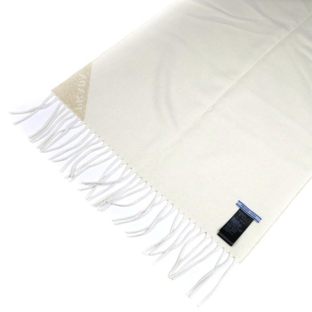 Prada Jacquard Evening Scarf Gold And White 1 Fs091 dgi f0 X0 a IC Chip Silk - Picture 4 of 6